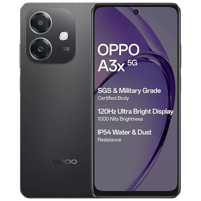 Oppo A3x 5g Mobile 4gb/128gb Sparkie Black - Order Now