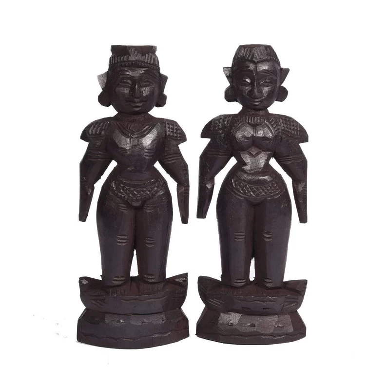 Traditional Marapachi Bommai | Wooden Pair Dolls | Girl Boy Dolls |Wooden Dolls | Golu Bommai