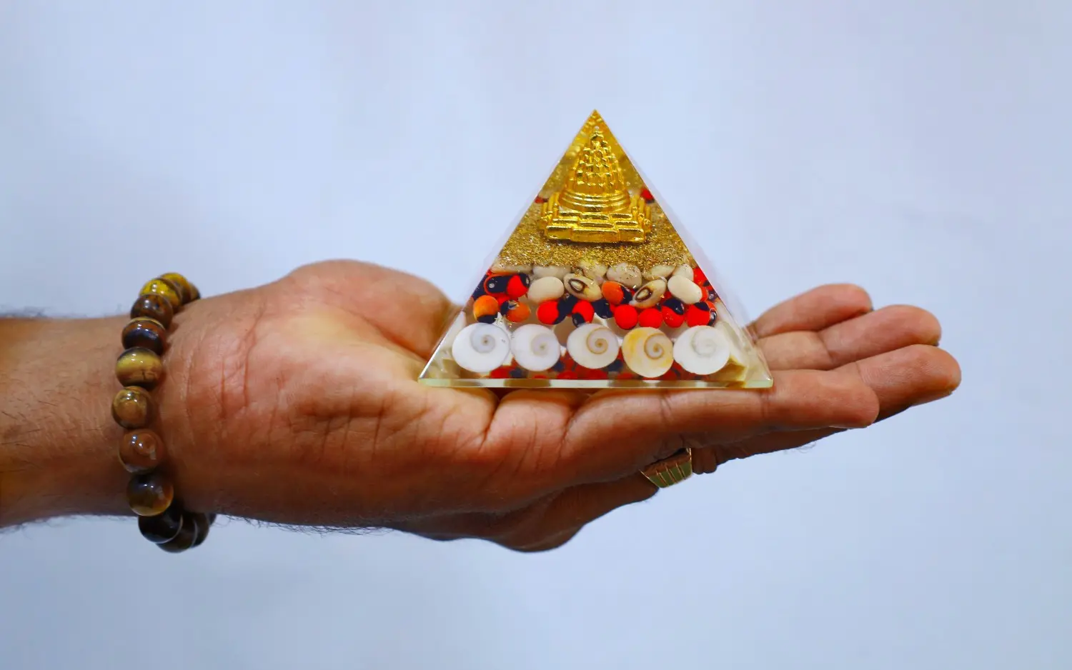 TAURUSENT Gomti Chakra Shree Yantra Pyramid | Wealth, Prosperity & Success Symbol