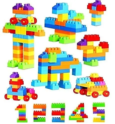 Building Block Game for Kids, Boys, Children - Certified European Safety Standards (58Pieces Blocks Bag Packing, Best Gift Toy)