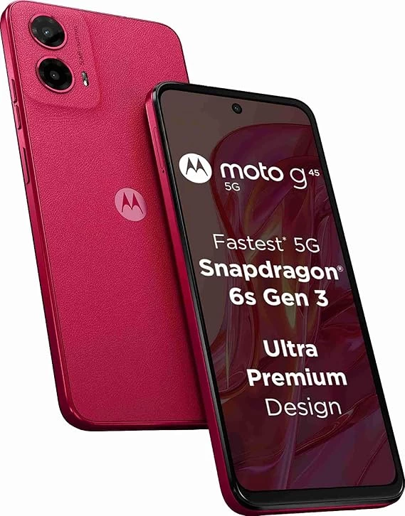 Motorola G45 5G smartphone | Viva Magenta | 8GB RAM, 128GB Storage