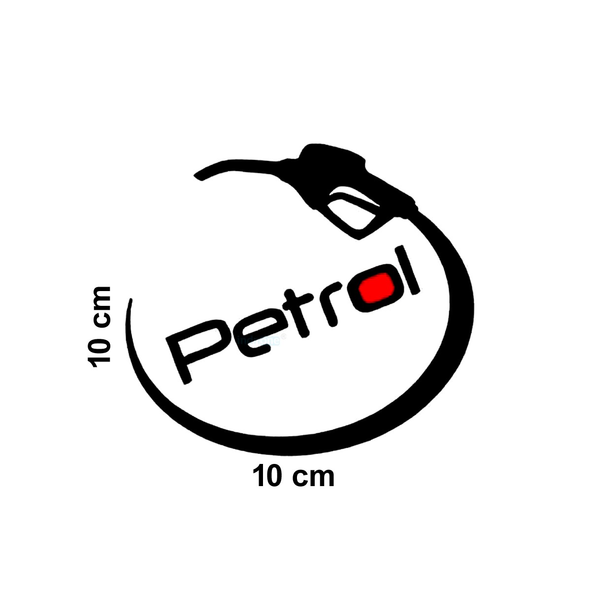 indnone® Paip Sticker Logo Sticker for Car. Car Sticker Stylish Fuel Lid |Black & Red Standard Size