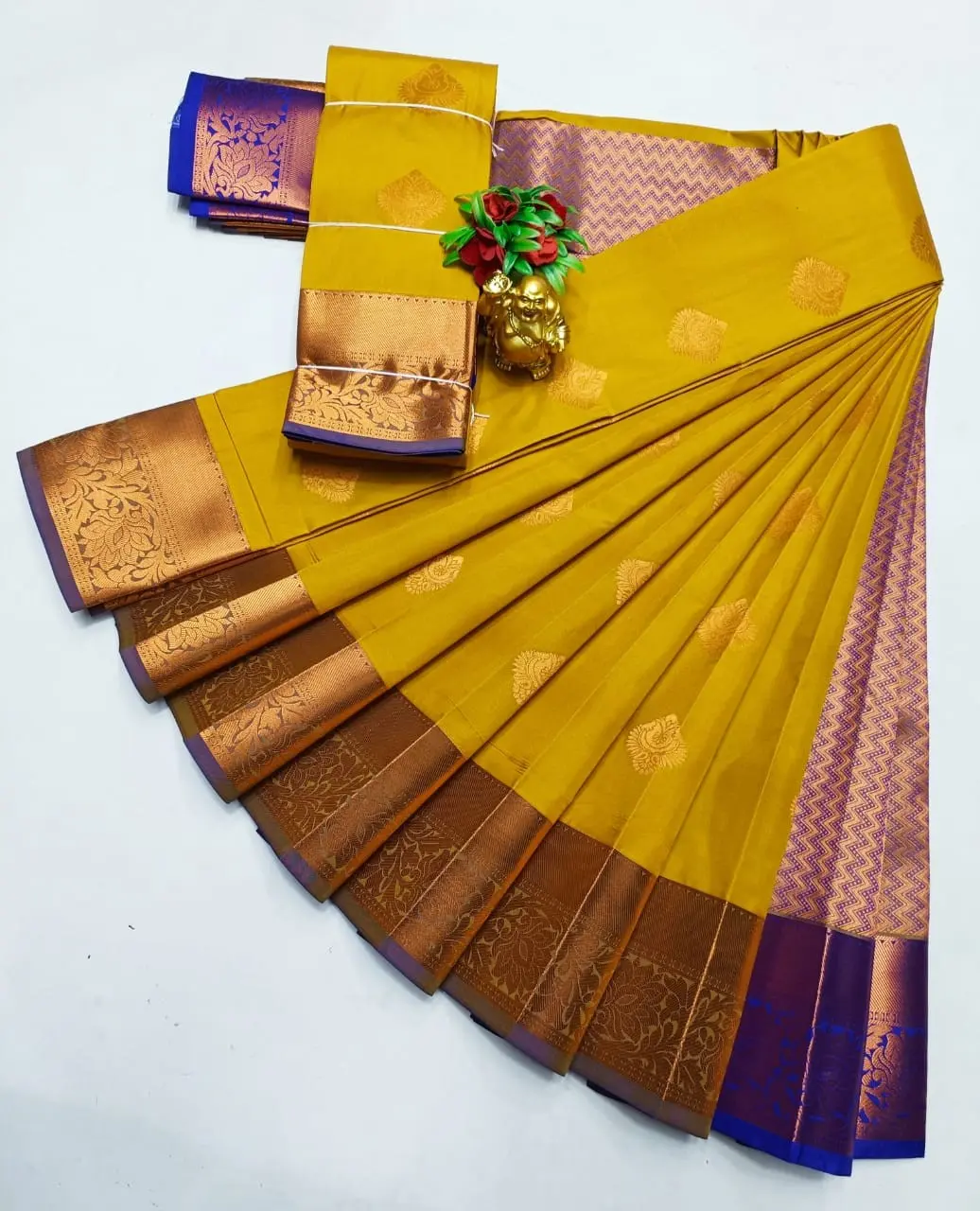 Kanchipuram semi Soft silk model sarees.