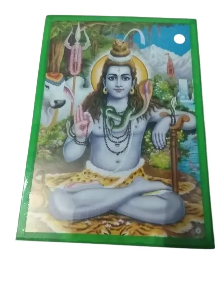 Lord Shiva Shiv Bholenath Mahadev wood Ploud Laminations Small Size,6x8in ( Total 3 photo)