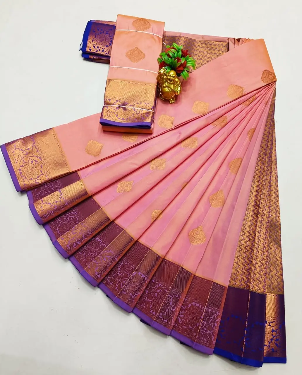 Kanchipuram semi Soft silk model sarees.