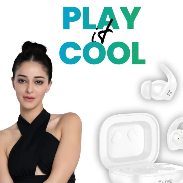 LYNE by U&i CoolPods 14 30Hrs Backup True Wireless Earbuds, Touch Control, Free Silicon Case Bluetooth Headset