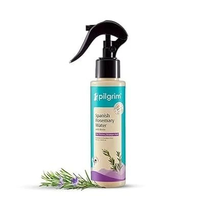 Pilgrim Spanish Rosemary Water Spray With Biotin for Hair Growth 100ml | Hair Spray for Regrowth | Thicker & Stronger Hair | Sulphate & Paraben Free I For Women for Men