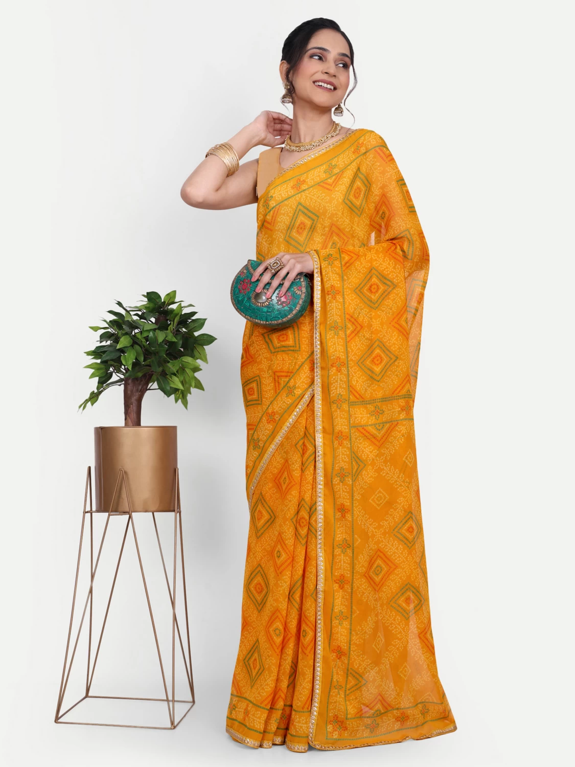 LTS Label Tripti Saxena: Elegant Georgette Saree with Blouse