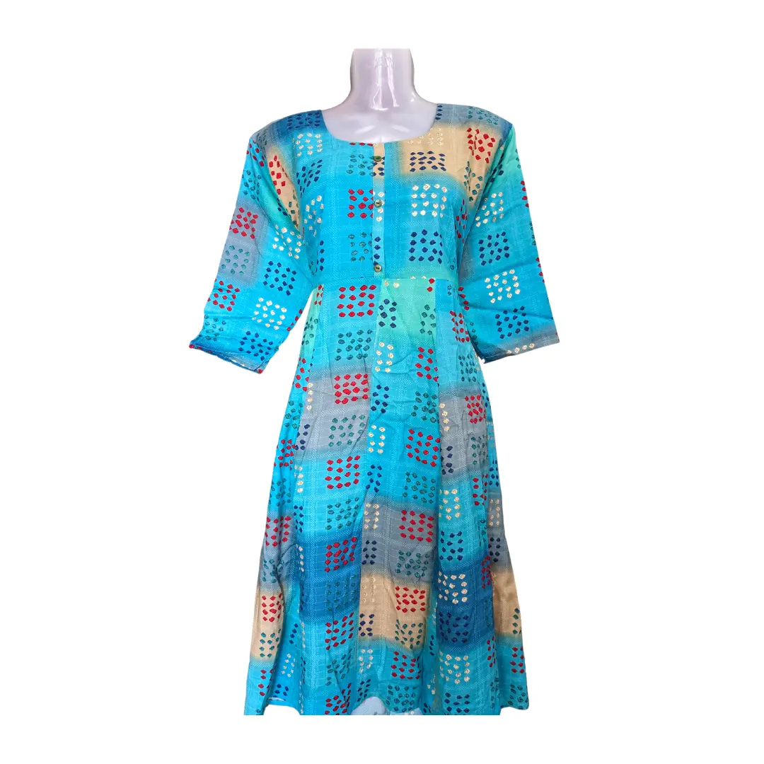 Bandhani Print Anarkali Kurti - Perfect Casual Wear/Office Wear