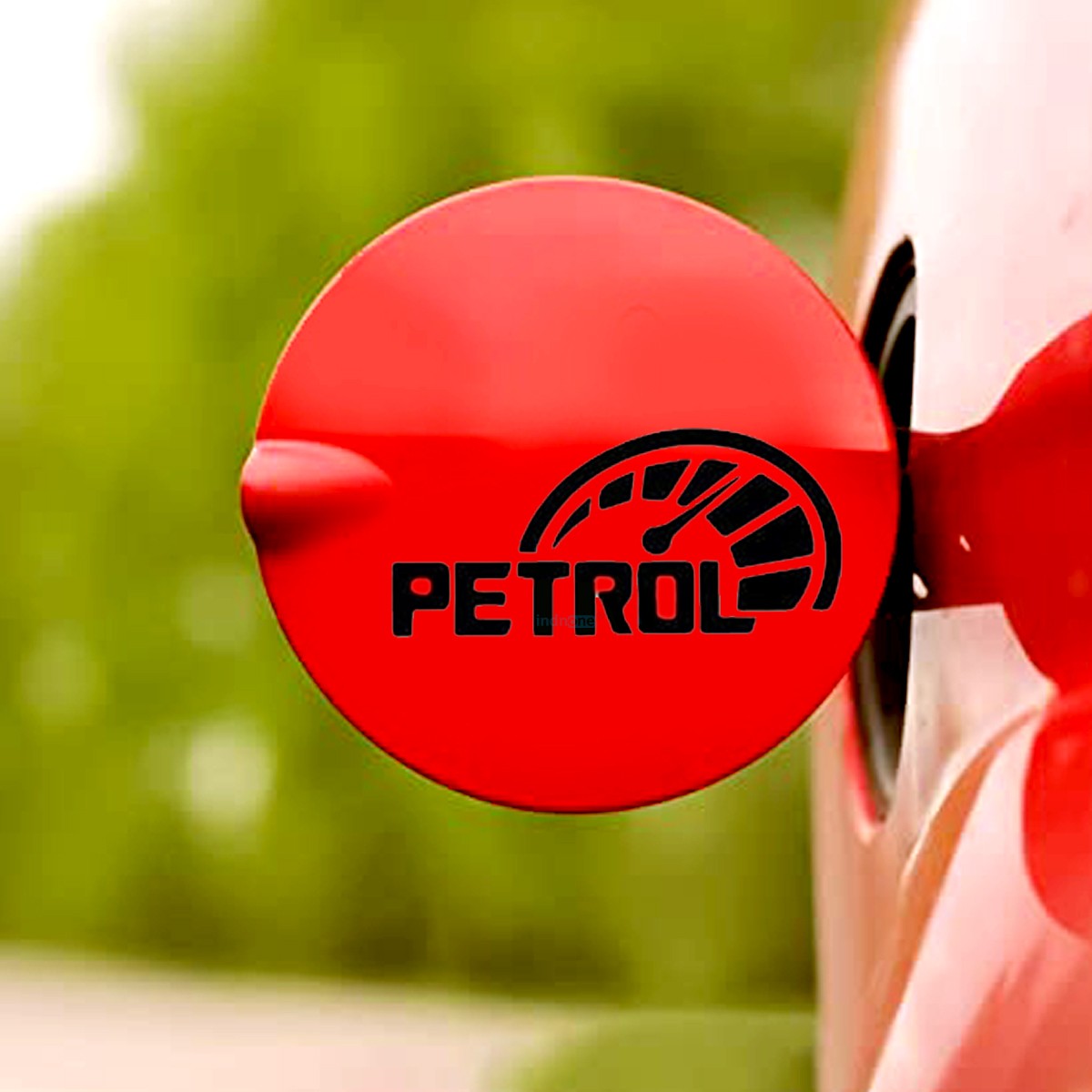 indnone® Meter Petrol Logo Sticker for Car Sticker Stylish Fuel Lid | Black Color Standard Size