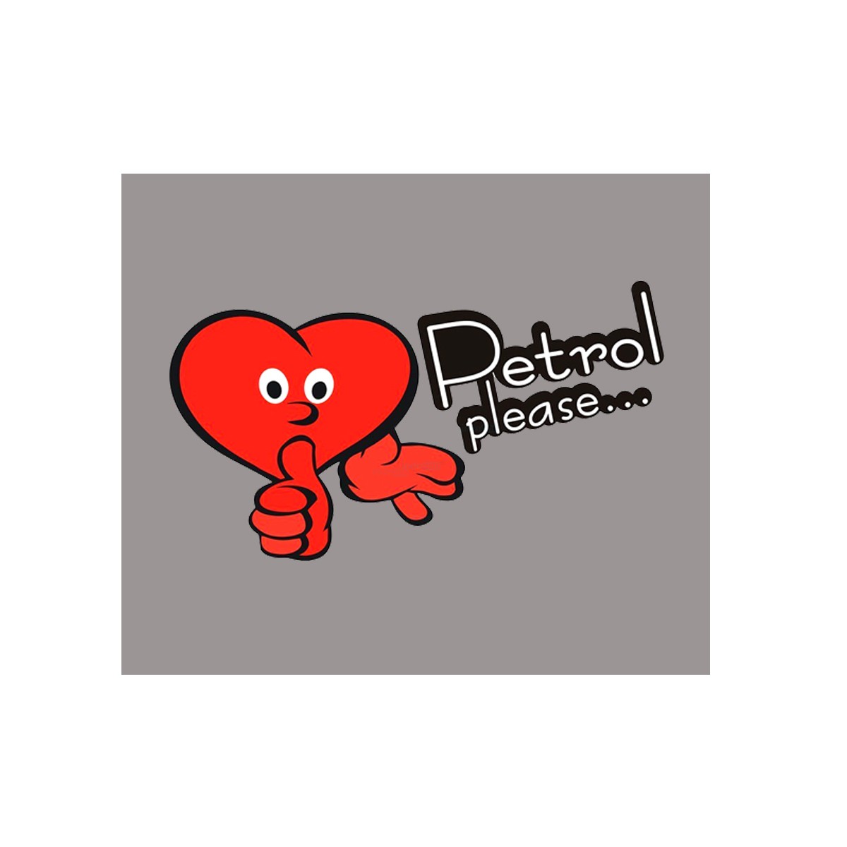 indnone® Heart Love Logo Petrol Sticker for Car. Car Sticker Stylish Fuel Lid | Black & Red Standard Size