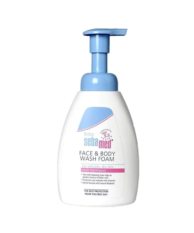 Sebamed Baby Face & Body Wash Foam 400ml | pH 5.5 | Ideal for face & body | For delicate, dry skin