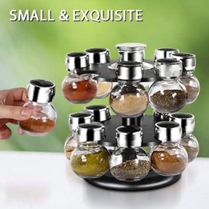 New Multipurpose Plastic Big Revolving Spice Rack 16 in 1/ Masala/Spice  Rack Set