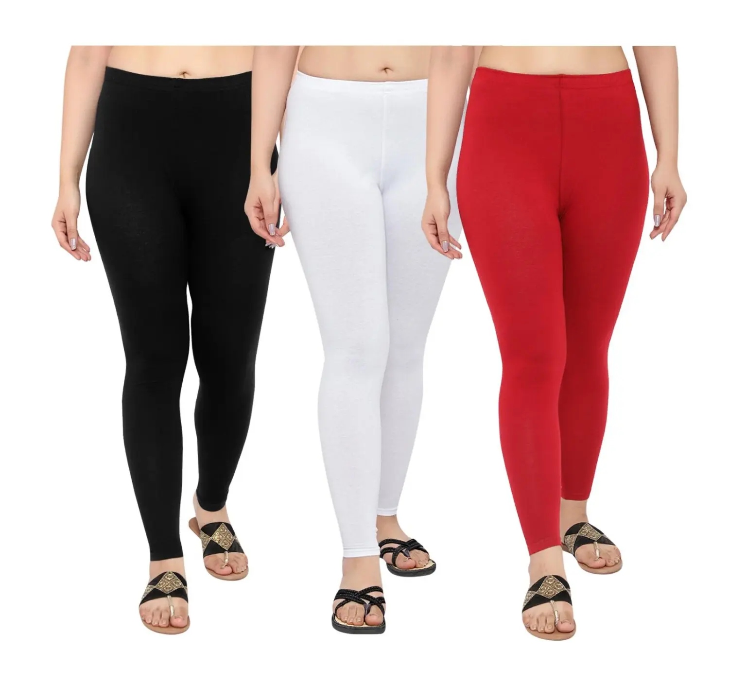 Women Leggings Multi Color Combo Pack 3 | REGULAR Cotton Leggings