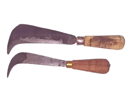 New COMBO Handmade Multi Purpose small Size High Tempered Steel Traditional Kitchen Knife  Wooden Handle Kerala Ponnanni Nadan Vettu Kathi (27cm/11inch)&(22CM/9inch)