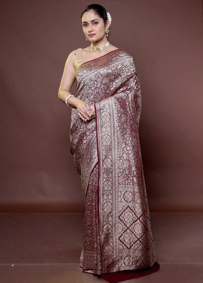 Handwoven Banarasi Khaddi Georgette Saree