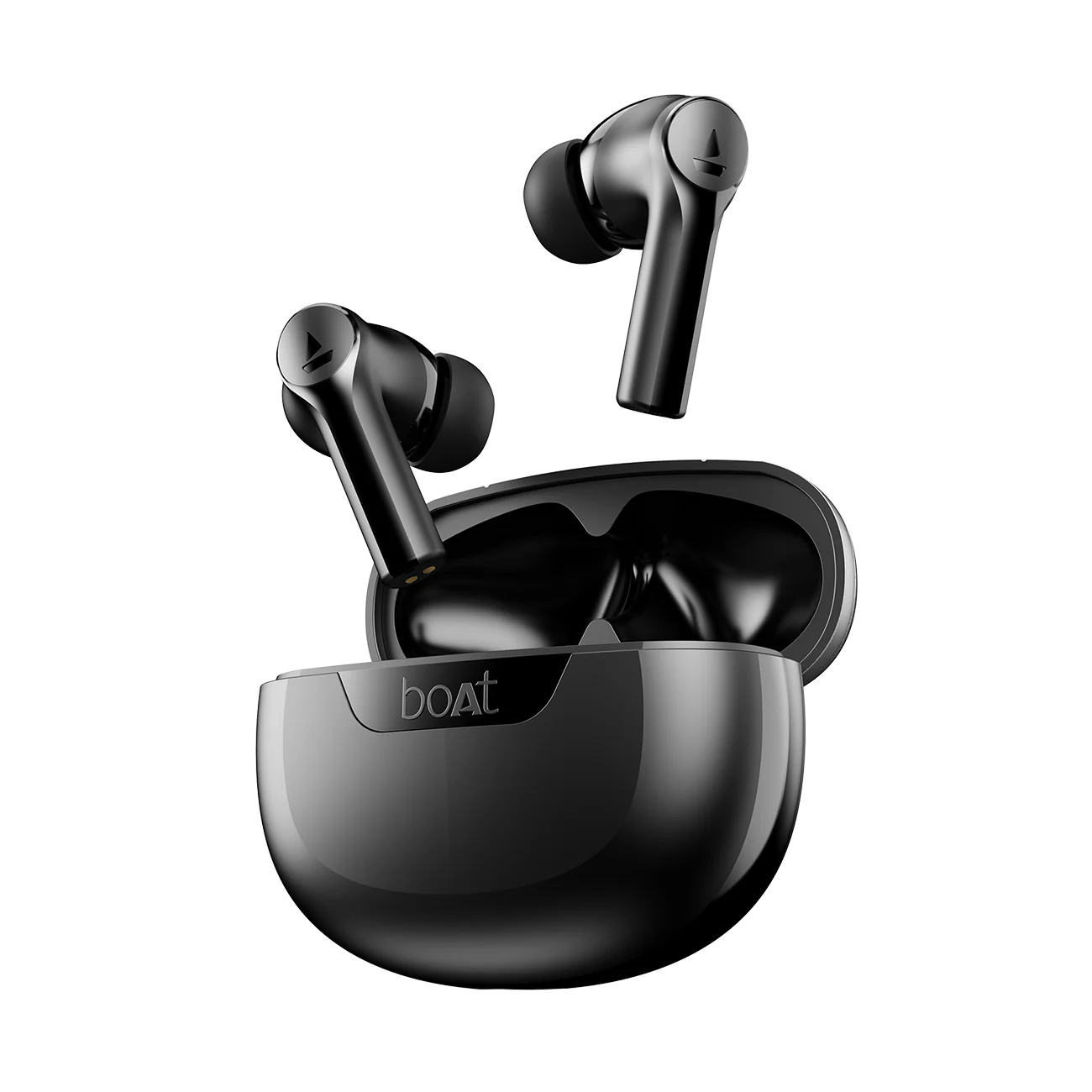 boAt Airdopes 300 TWS Earbuds - Gunmetal Black - Bluetooth 5.2, IWP Tech, 4 Mic ENC, 20H Playback