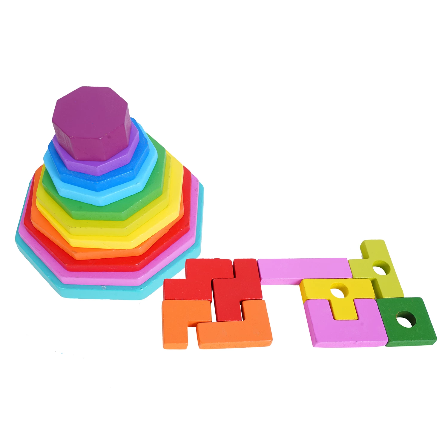 Wooden Geometric Colour Recognition Shape Sorters Toys for Kids