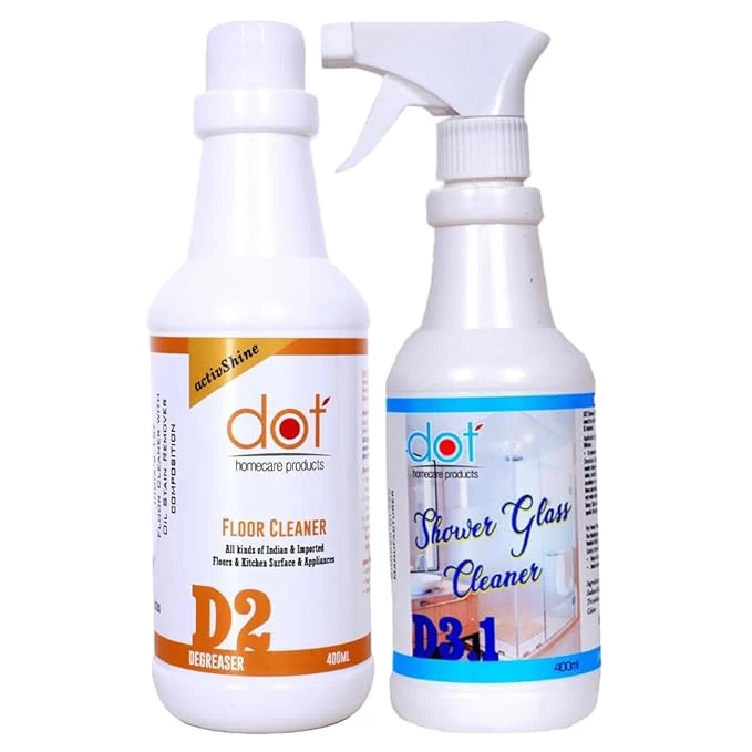 DOT Floor, Degreaser, Shower Glass Cleaner 400ml each (Combo Pack)