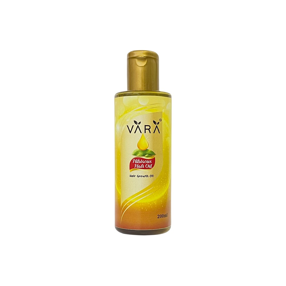VARA Hibiscus Hair Oil 200ml With Goodness of Avocado, Curry Leaves, Vetiver, Onion, Castor & Fenugreek