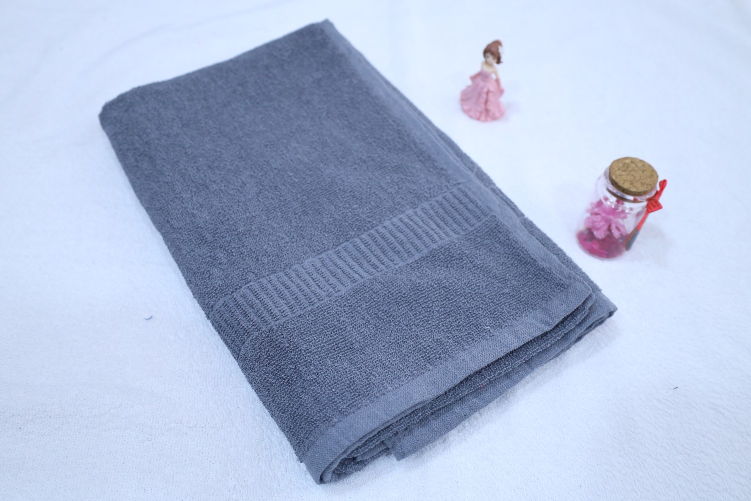 Taurusent Super Soft 100% Cotton High Absorbing Turkey Bath Towel, Size: 30x60 inches (450 GSM) - Pack of 1(GREY)