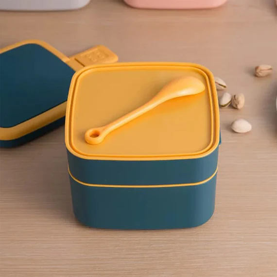 2-layer Compact Design Lunch Box - Space-saving & Portable