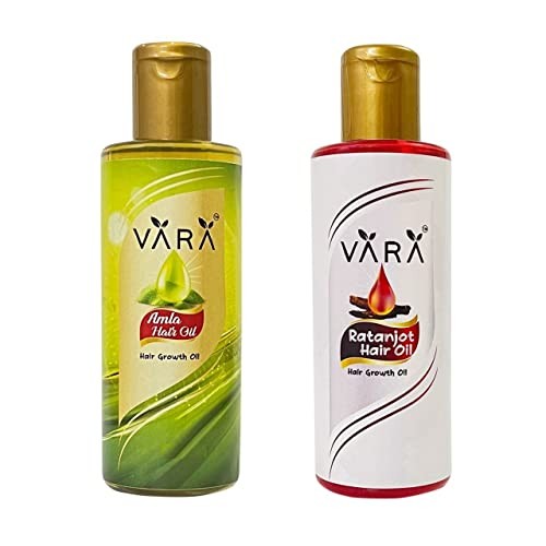 VARA Amla & Ratanjot Hair Oil - Each 200ml Naturally Processed for Strong, Nourishing & Healthy Hair Oil