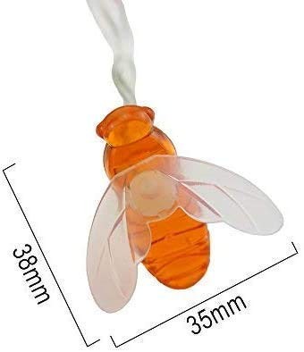 Honey Bee Fairy String Lights, Plug in String Lights 14 LED Warm White Lights for Diwali, Christmas, New Year, Wedding Indoor Outdoor Decoration (Two Pin Plug)