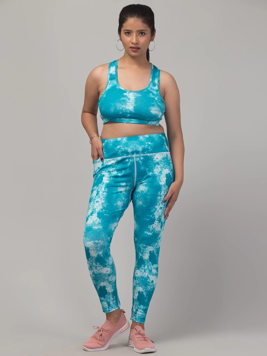 Latest Stylish High Quality Printed Sports Wear Set/Printed Gym Tights and Bra Set/Printed Yoga Wear Set For Women's & Girls