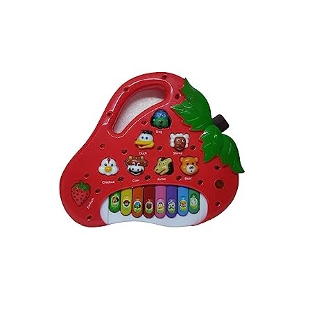 Nathans Global Strawberry Design Musical Piano Keyboard Wonderful Music Toy Game for Kids