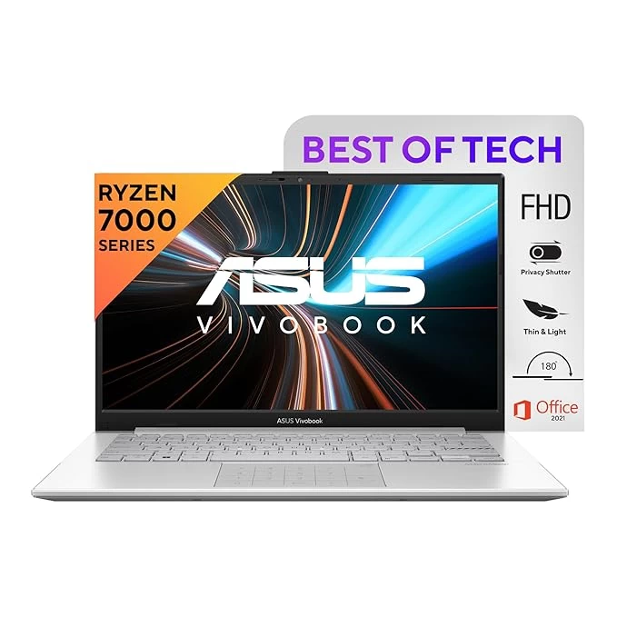 Asus Vivobook Go 14 Laptop - AMD Ryzen 5, 8GB RAM, 512GB SSD, 14" FHD Display, AMD Radeon Graphics, Windows 11, MS Office - E1404FA-NK521WS