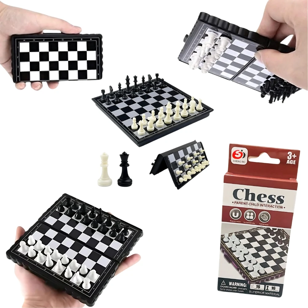 Willinty Premium Magnetic Chess Board Set Mini – Pocket Size 5 inch Portable & Foldable, Travel-Friendly Chess Set with Strong Magnet Pieces – Classic Strategy Game for Kids, Adults & All Ages