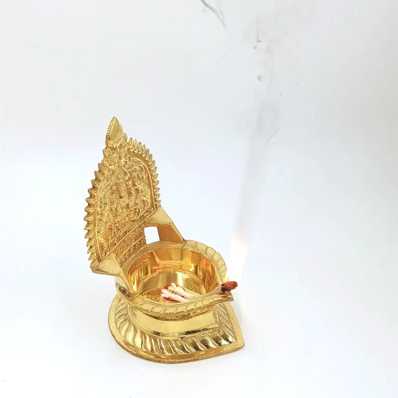 Goodselite Traditional Brass Kamatchi amman vilaku/kamatchi oil diya  (100% Brass Oil Diya)