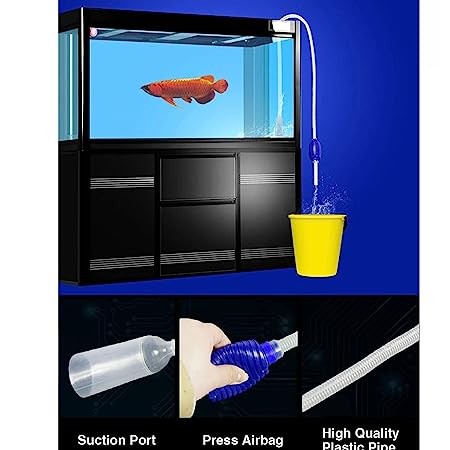 Boxtech Fish Tank Water Changer Vacuum Siphon Kit, 3 in 1 Aquarium Siphon  Gravel Cleaner Pump Sand Cleaner Kit for Drain and Replace Water