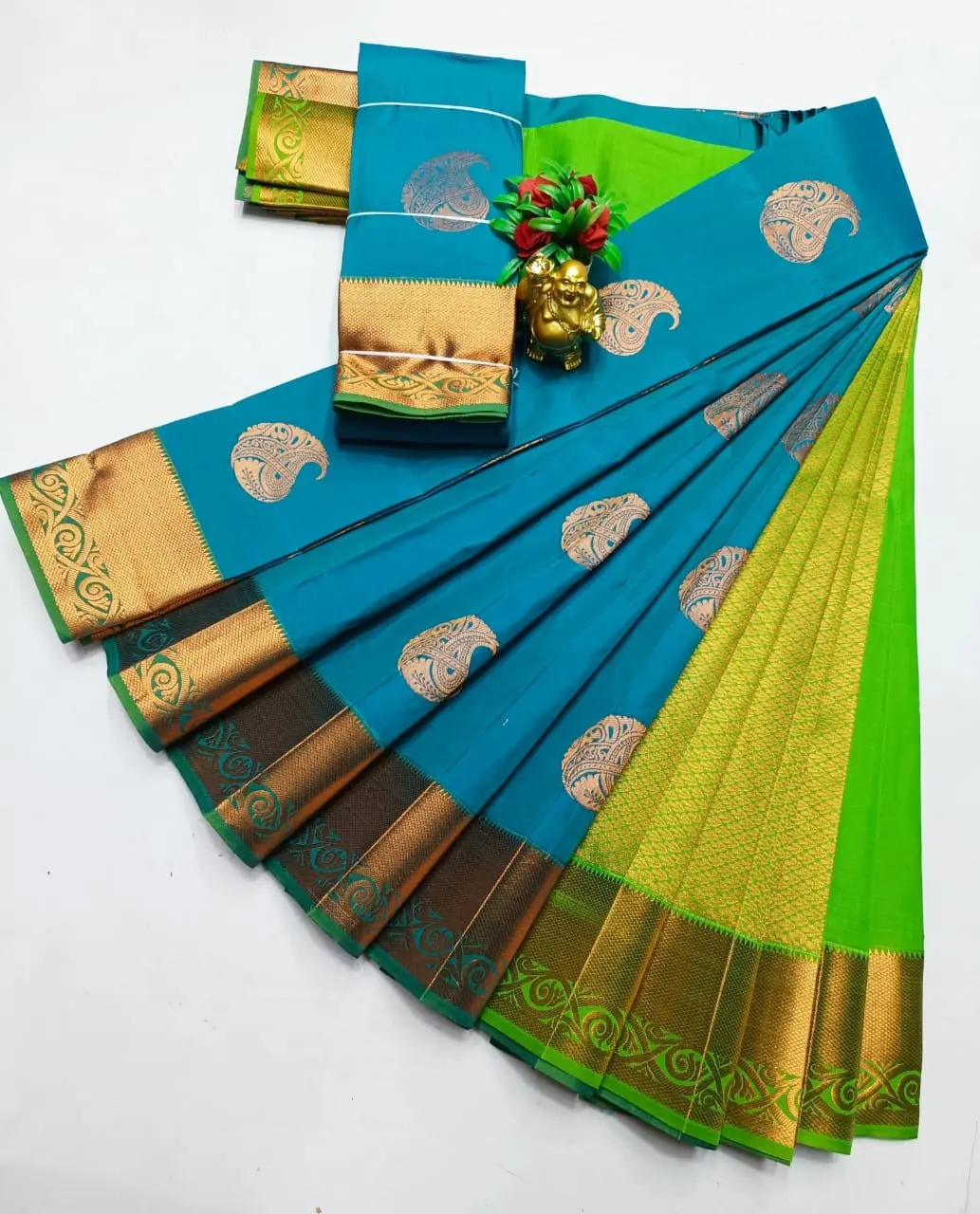 Kanchipuram semi Soft silk model sarees.