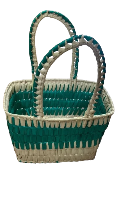 Handmade Carry Basket- Palm Leaf Basket Large | Stylish & Eco-Friendly Multi-Utility Basket