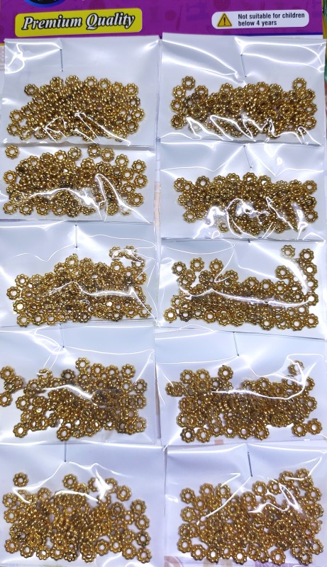 Kundans Beads or Kundan Stone or Rhinestone for Art & Craft, Jewellery Making, Bangles, Embroidery & DIY Works (Spacer Beads)