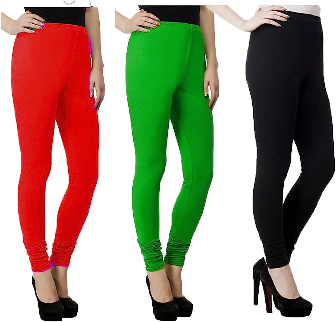 Women Leggings Multi Color Combo Pack 3 | REGULAR Cotton Leggings