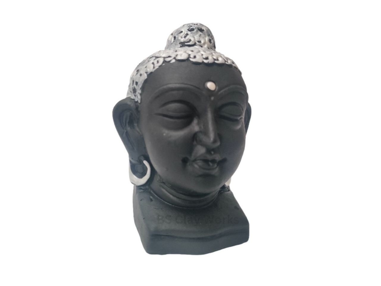 BS Clay Works - Handcrafted Clay Buddha Statue - Serene Home Decor Accent