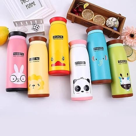 500Ml Vacuum Flasks Thermal Bottle for Tea, Juice,Thermocup Student/Thermoses 304 Stainless Steel Thermo Mug Coffee Insulated Flask Mug Travel Thermos Vacuum Cup Cartoon (1 Pcs)
