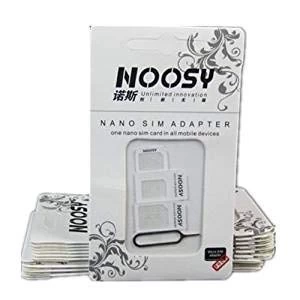 Noosy 4-in-1 Nano SIM Card Adapter Kit with Ejector Pin - Travel Essentials, Phone Accessories