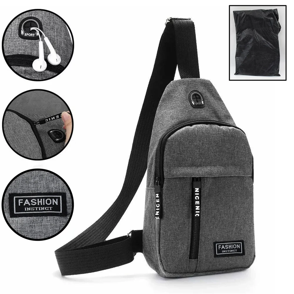 Waterproof Waist Bag: Usb Charging, Earphone Hook, Sling Bag