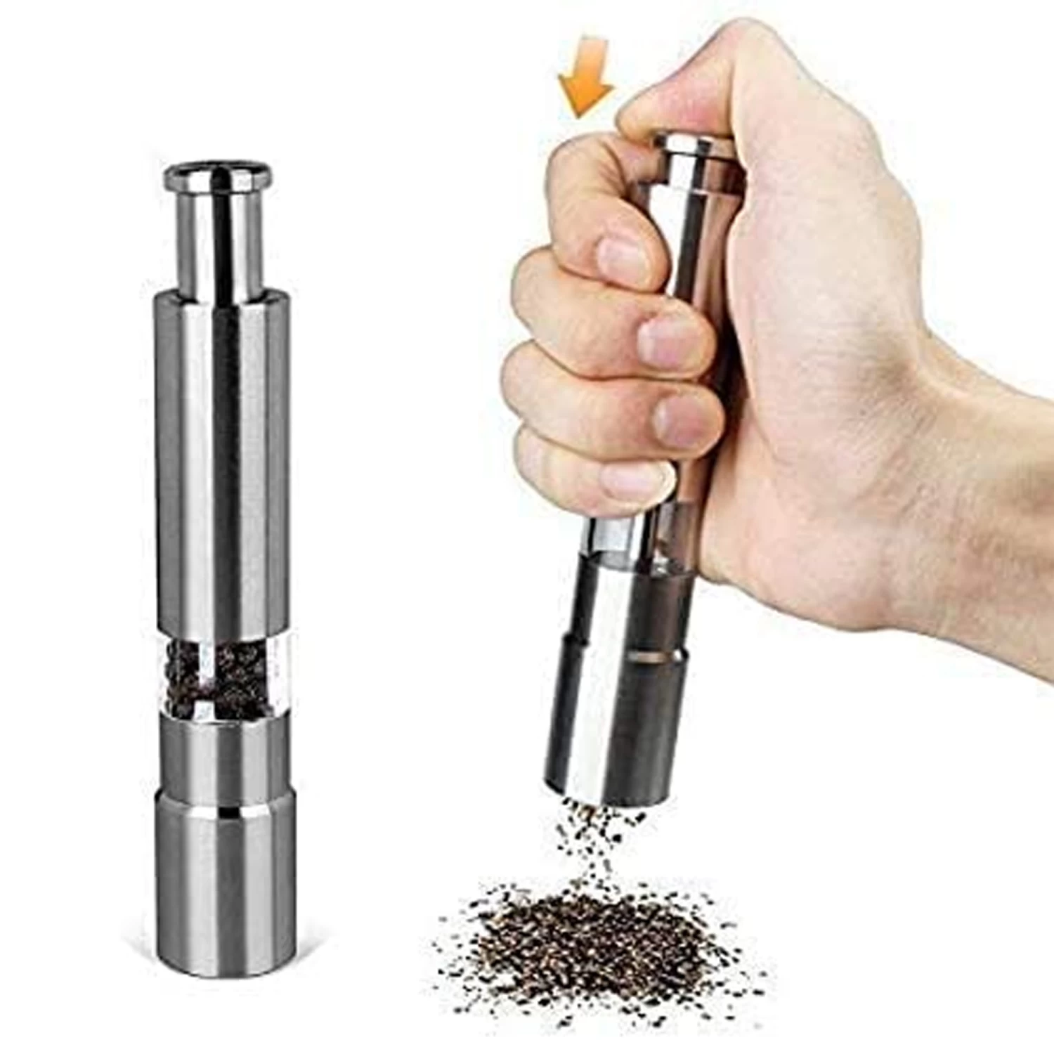 Pepper Grinder - Stainless Steel Salt Grinder & Pepper Mill Set for Peppercorns Sea Salt Himalayan Salt Kithcen Accessories