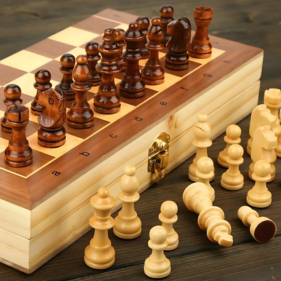 Luvis Grace Wooden Chess Board 15 x 15 Inches | Premium Handmade Chess Set for Adults & Kids | HANDICRAFTS Classic Chess Board Games Gift | Travel Friendly Chess Board Wooden Game Set