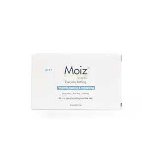 Moiz Syndet Bathing Bar | pH 5.5 | With Shea Butter, Aloe Vera & Vitamin E | Paraben, Sulphate & Cruelty-Free - 75gm