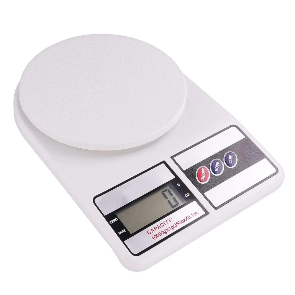 CUTDOT | Portable Digital Kitchen Weighing Scale For Healthy Living Home Baking, Cooking, Fitness & Diet | Tare Function and Gram Function with Backlight | 10Kg x 1gms with 2 Batteries Included