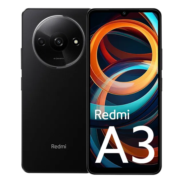 Redmi A3 Smartphone (Midnight Black, 4GB RAM + 128GB Storage) - High Performance, Ample Storage, Stylish Design, Budget-Friendly