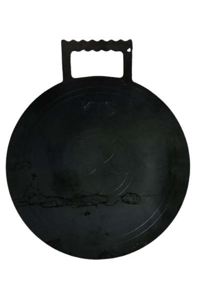 Simsnura Cookware Iron Tawa for with Flat Induction and Gas Induction Based for Best Dosa/Roti/Chappathi Dosa/Edge Dosha Kallu | Dosai kal | Roti tawa (Black, 10 Inch dia heavy weight Medium Size)