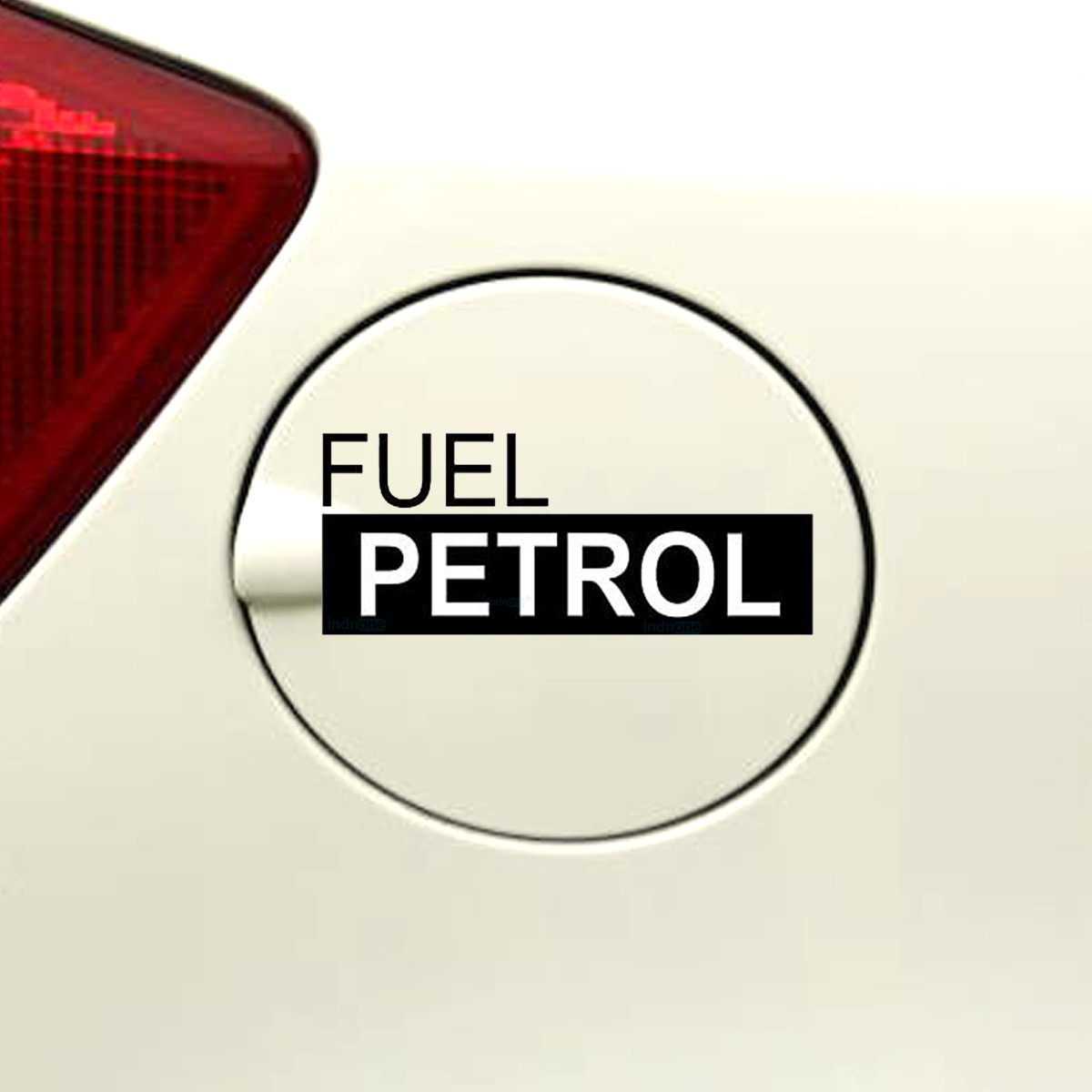 indnone® Petrol Sticker for Car. Car Sticker Stylish Fuel Lid | Black Color Standard Size