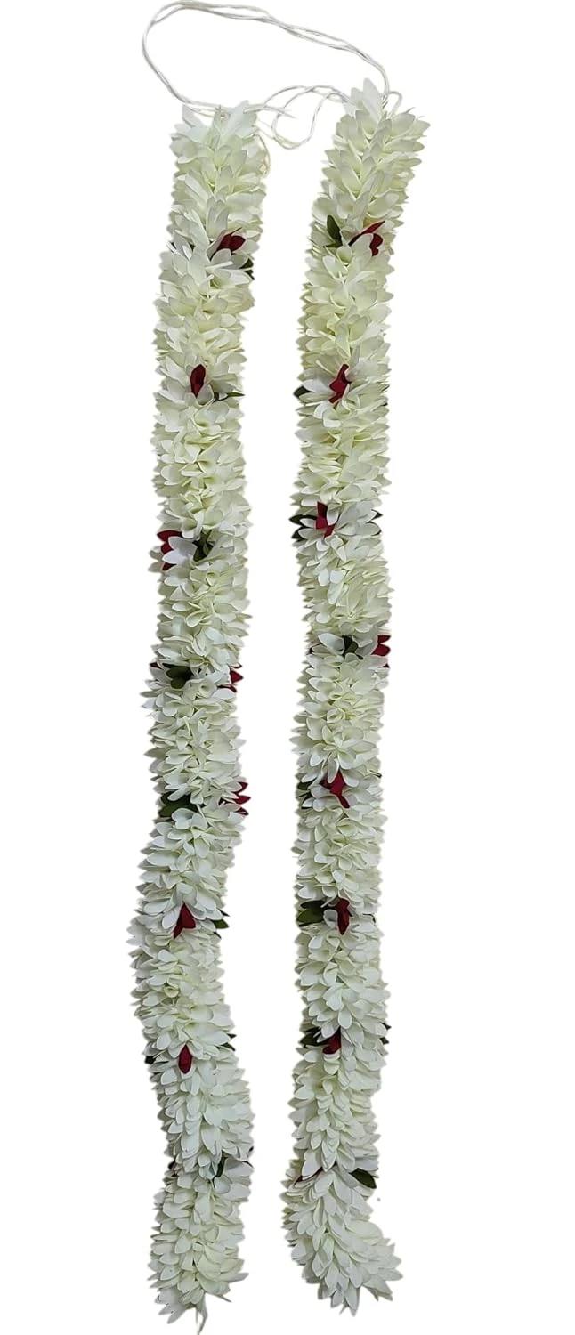 AREMBI-Gajra Artificial Flower Hair Accessories, 28 cm, Pack of 2